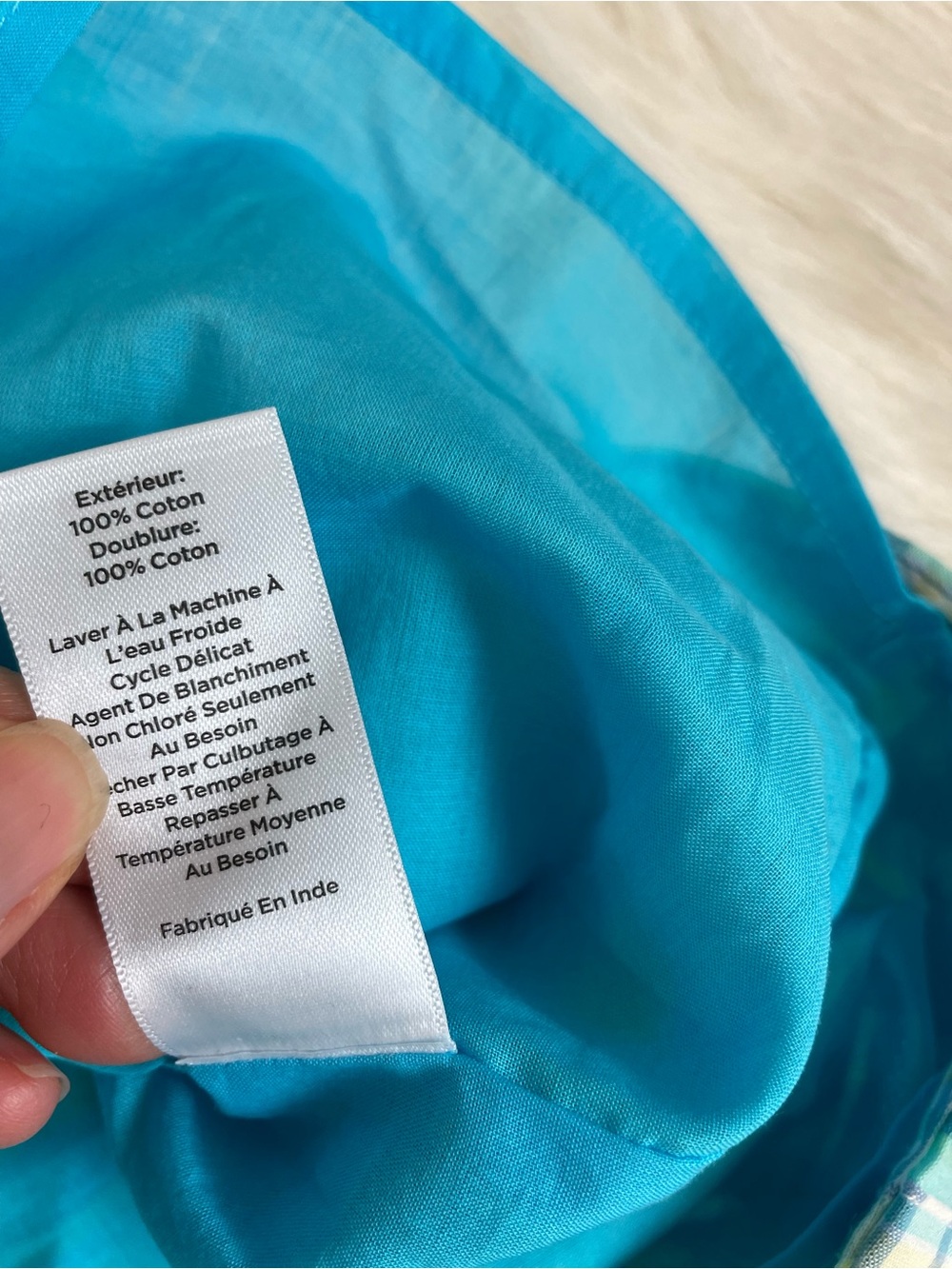 Talbots Madras Plaid Patchwork Mini Skirt in Aqua and Yellow 12 - Picture 7 of 12